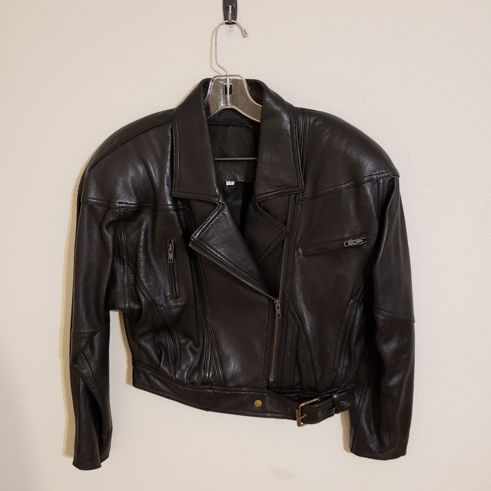 Leather Italy Black Real Leather Jacket